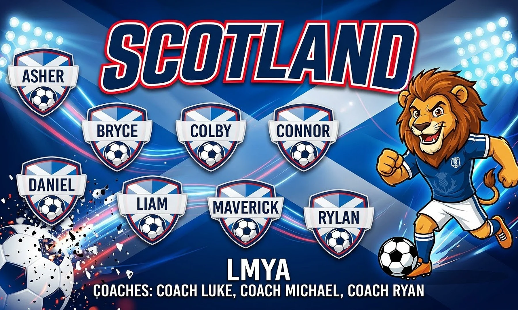 Scotland soccer team banner created with AI