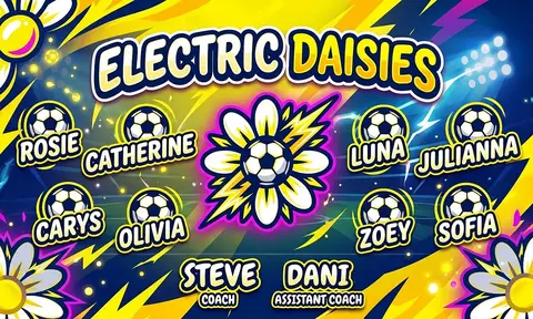 Electric Daisies Soccer AI image template