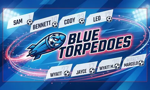 Blue Torpedoes Soccer AI image template