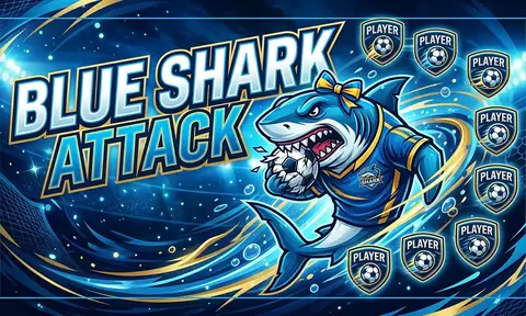 Blue Shark Attack Soccer AI image template