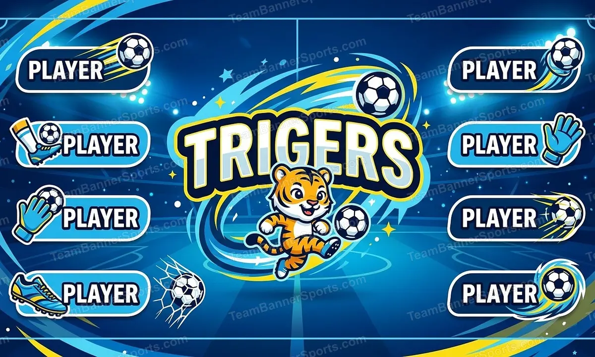 Trigers soccer team banner created with AI