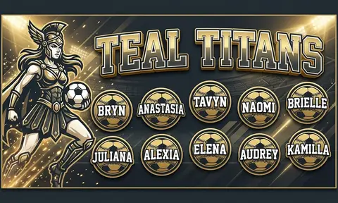 Teal Titans Soccer AI image template