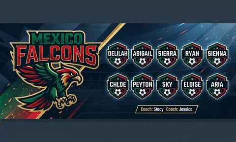 Mexico Falcons Soccer AI image template