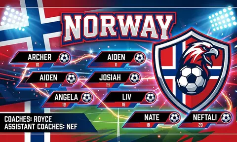 Norway Soccer AI image template