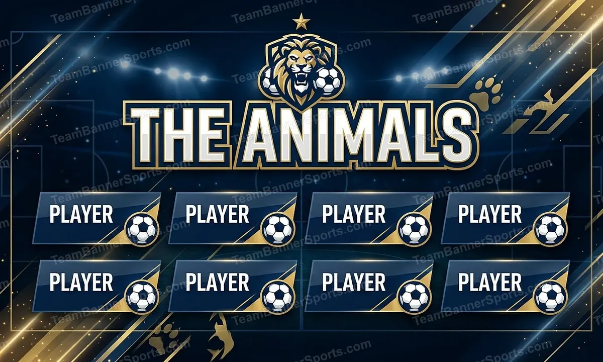 The Animals soccer team banner created with AI