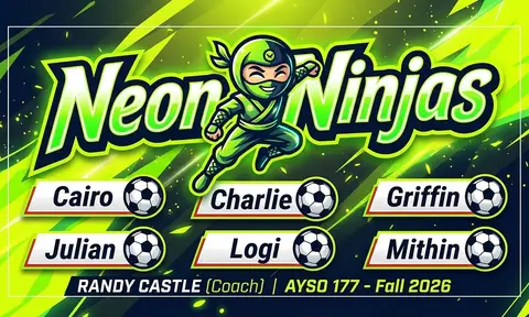 Neon Ninjas Soccer AI image template