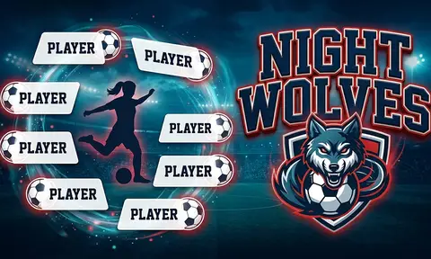 night wolves Soccer AI image template