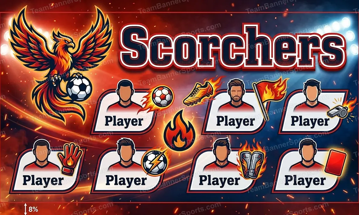 Scorchers soccer team banner created with AI