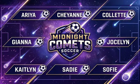 Midnight Comets Soccer AI image template