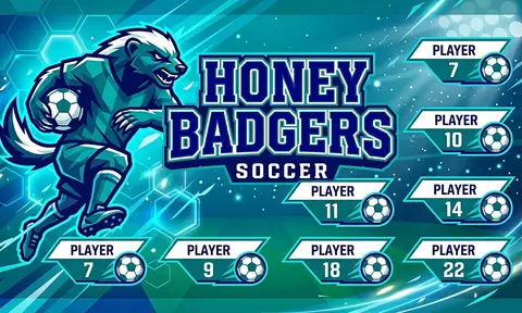 Honey Badgers Soccer AI image template