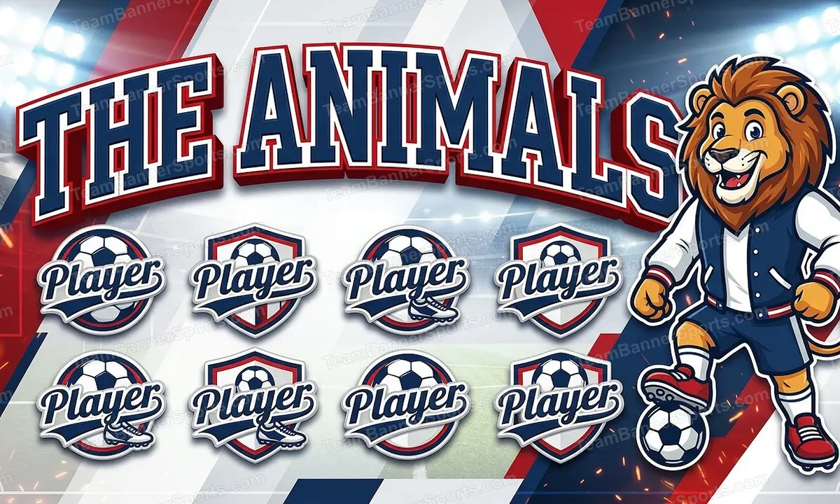 The Animals soccer team banner created with AI