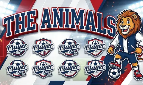 The Animals Soccer AI image template