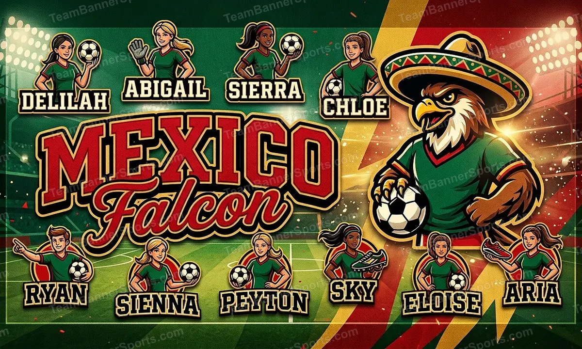 Mexico Falcon soccer team banner created with AI