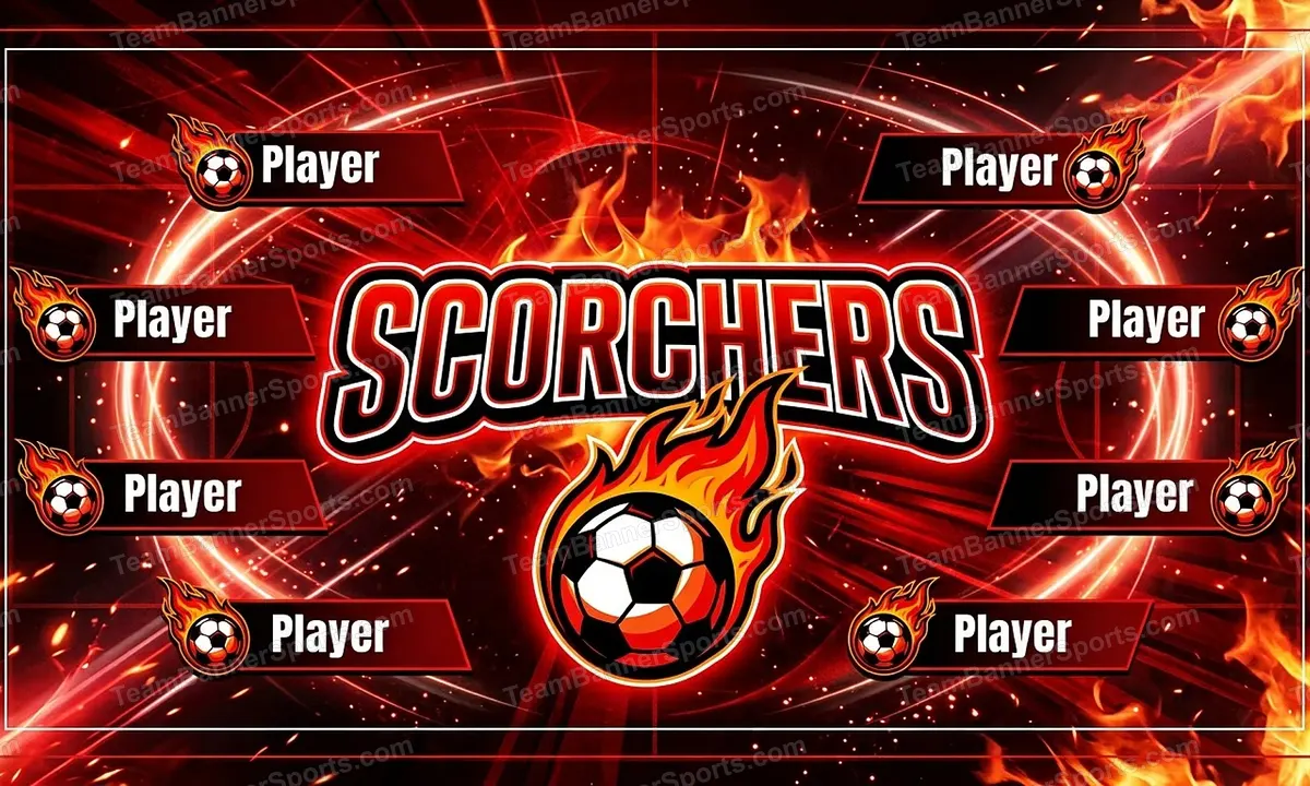 Scorchers soccer team banner created with AI