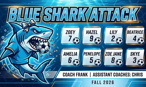 Blue Shark Attack Soccer AI image template