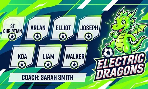 electric dragons Soccer AI image template