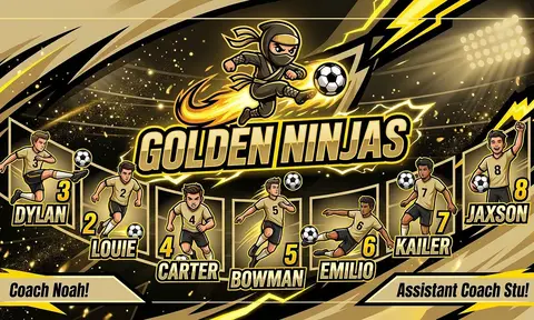 Golden Ninjas Soccer AI image template
