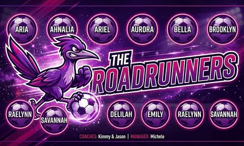 The Roadrunners Soccer AI image template