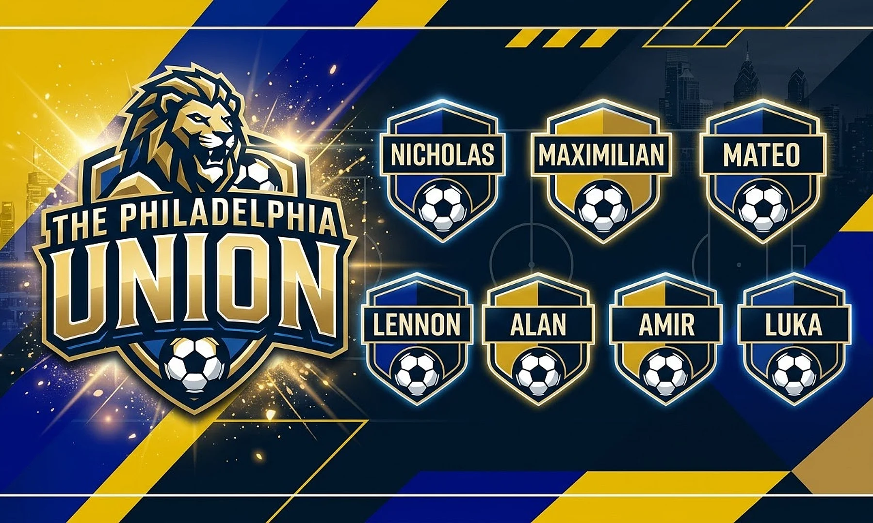 The Philadelphia Union soccer team banner created with AI