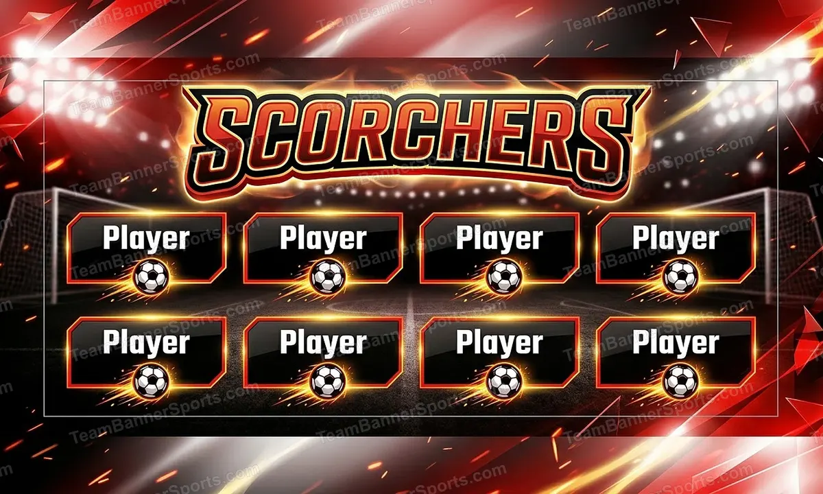 Scorchers soccer team banner created with AI