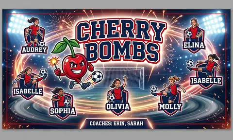 Cherry Bombs Soccer AI image template