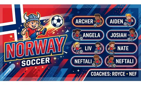 Norway Soccer AI image template