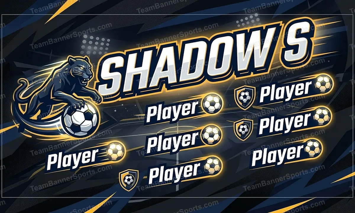 Shadow S soccer team banner created with AI