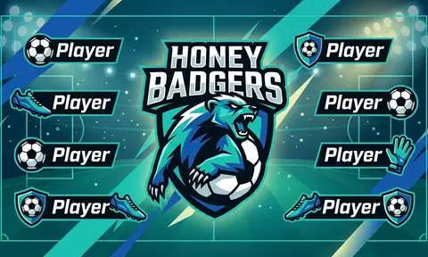 Honey Badgers Soccer AI image template