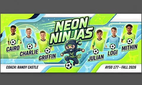 Neon Ninjas Soccer AI image template