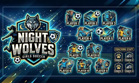 night wolves Soccer AI image template