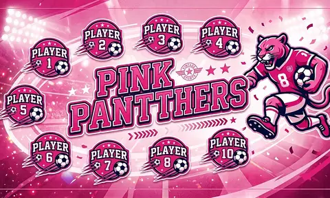 Pink Panthers Soccer AI image template