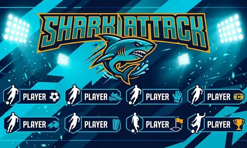 Shark Attack Soccer AI image template