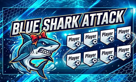 Blue Shark Attack Soccer AI image template