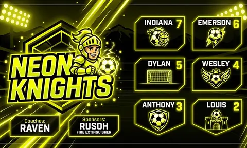 Neon Knights Soccer AI image template