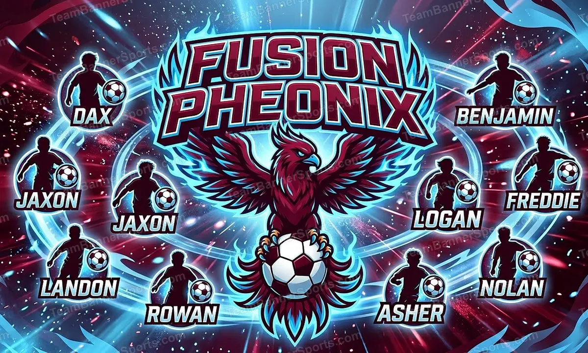 Fusion Pheonix soccer team banner created with AI