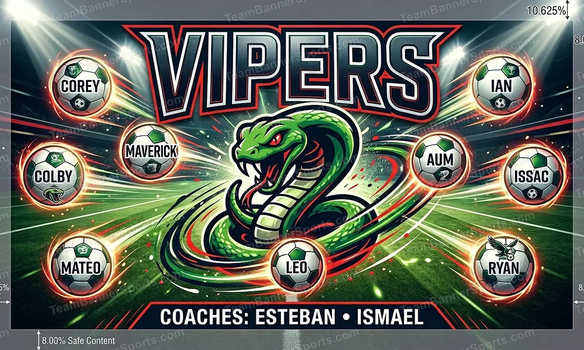 Vipers soccer team banner created with AI