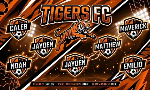 Tigers FC Soccer AI image template