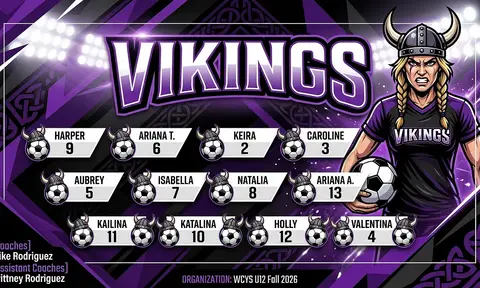Vikings Soccer AI image template