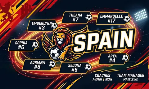 Spain Soccer AI image template