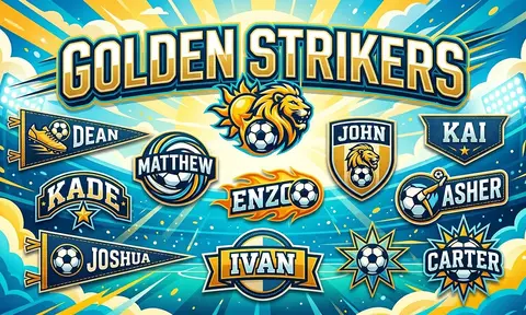 Golden Strikers Soccer AI image template
