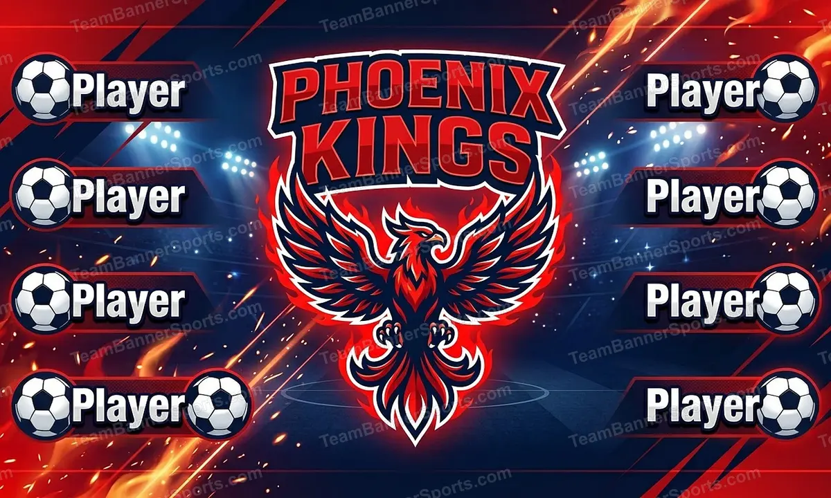 Phoenix Kings soccer team banner created with AI