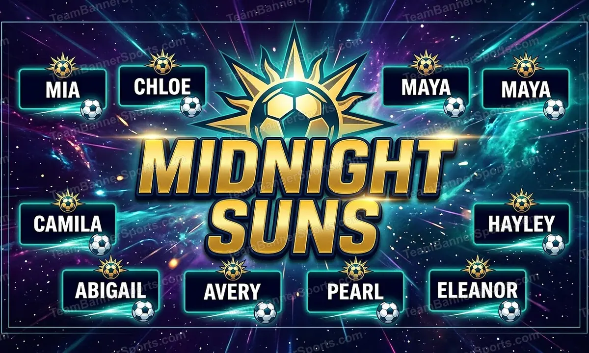 Midnight Suns soccer team banner created with AI