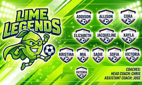 Lime Legends Soccer AI image template