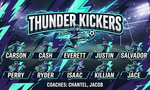 Thunder Kickers Soccer AI image template