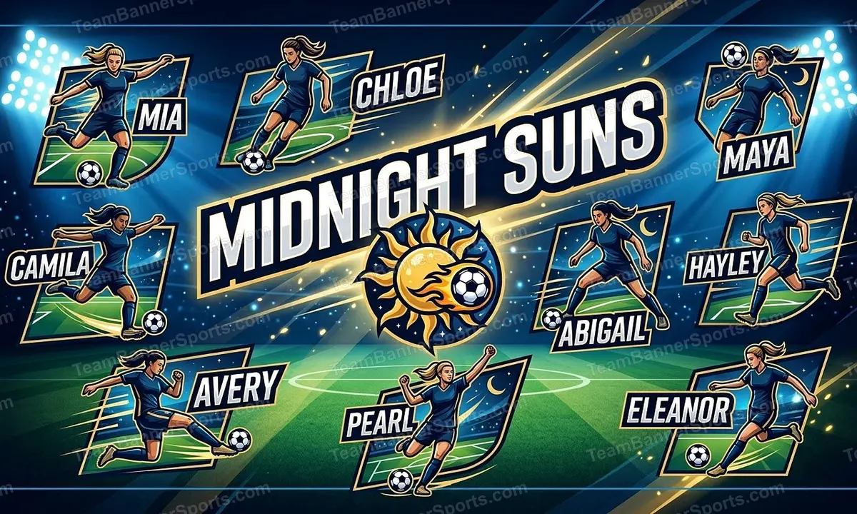 Midnight Suns soccer team banner created with AI