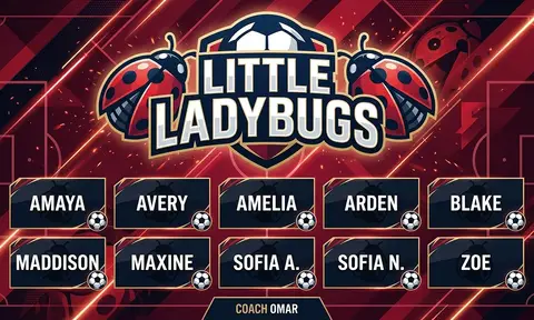 Little Ladybugs Soccer AI image template