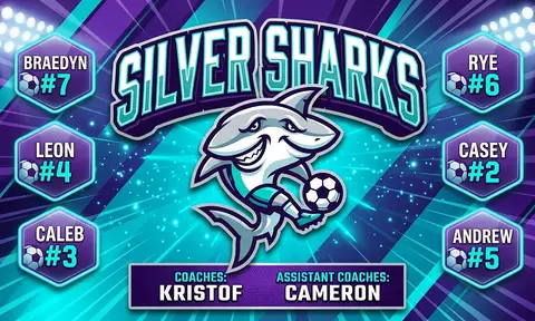 Silver Sharks Soccer AI image template