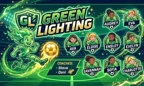 Green Lighting Soccer AI image template