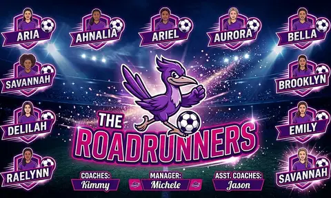 The Roadrunners Soccer AI image template