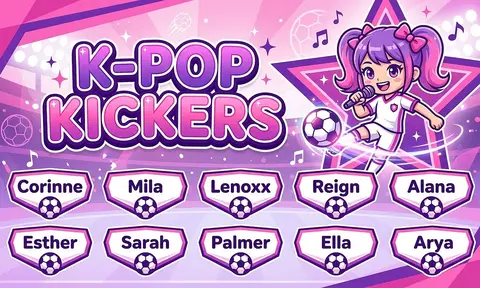 K-Pop Kickers Soccer AI image template